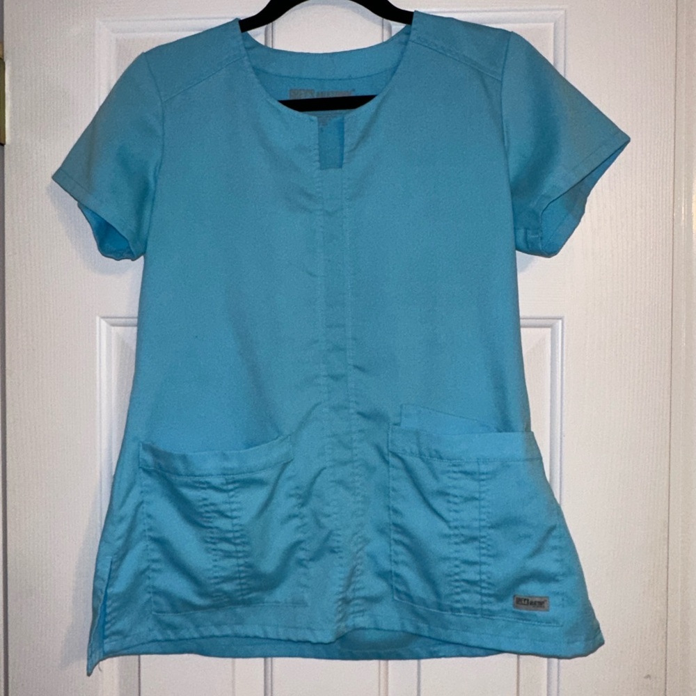 Grey's Anatomy Aqua Short Sleeve Top